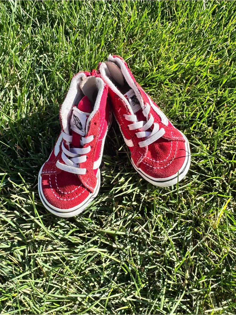 Vans Sk8-Hi Zip Toddler Sneakers Red Size 5